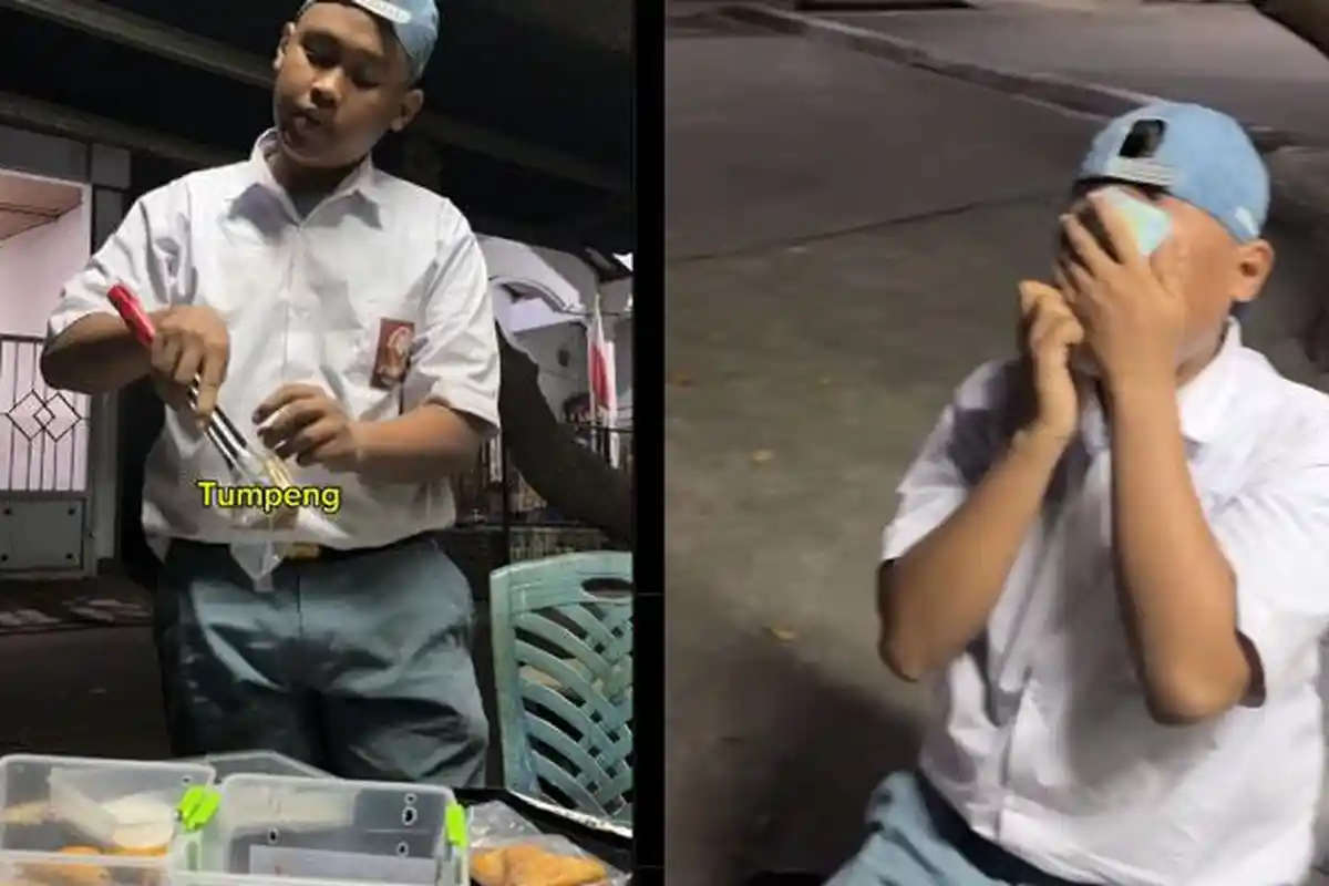 Rela Jualan Risol Demi Bayar SPP Sekolah, Anan Sujud Syukur saat Dagangannya Diborong Rp2 Juta