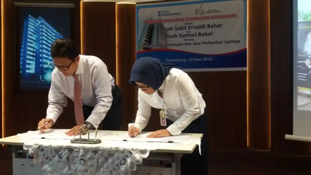 Bantu Pengelolaan Uang Rumah Sakit, Bank Sumsel Babel Teken Kerjasama dengan RSJ Ernaldi Bahar
