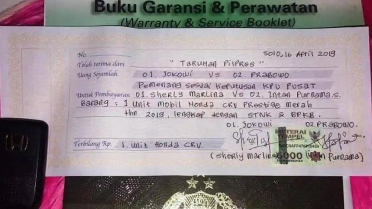 Siapa Pemenang Pilpres, Emak Emak di Solo Taruhan Mobil Setengah Miliar