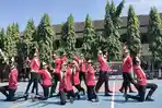 Potret Siswa Siswi Dalam Lomba Keterampilan Baris-Berbaris di Semarang, Bentuk Koreo yang Memukau