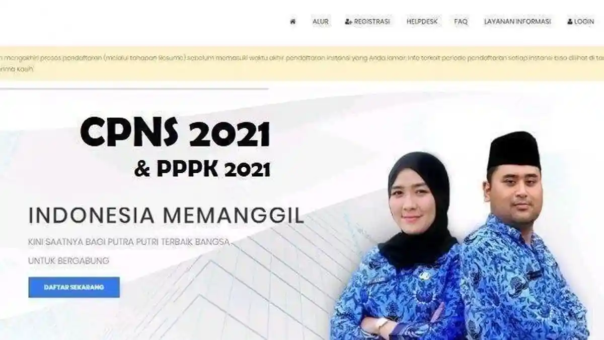 Siap-siap Peserta Pendaftaran CPNS 2021 Besok Selasa 29 Juni 2021 Dibuka, Tak Ada Tawar Menawar Lagi