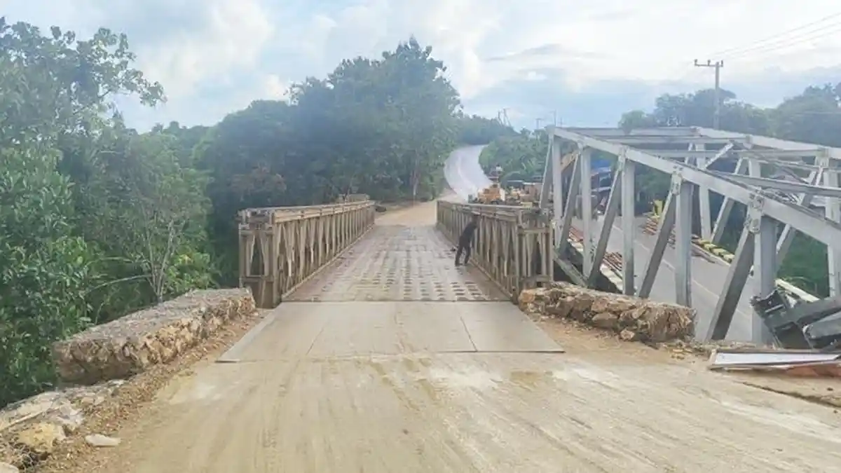 Jembatan Bailey di Desa Busui Paser Sudah Bisa Dilalui Kendaraan ...