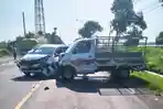 Kecelakaan Mobil Pickup vs Sigra di Galur Kulon Progo, 2 Orang Terluka