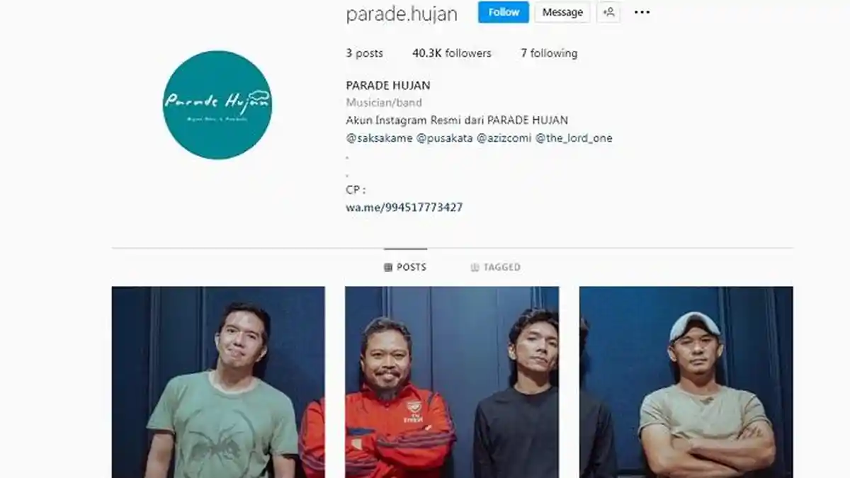 Is Pusakata Balik ke Payung Teduh yang Kini Bernama Parade Hujan 