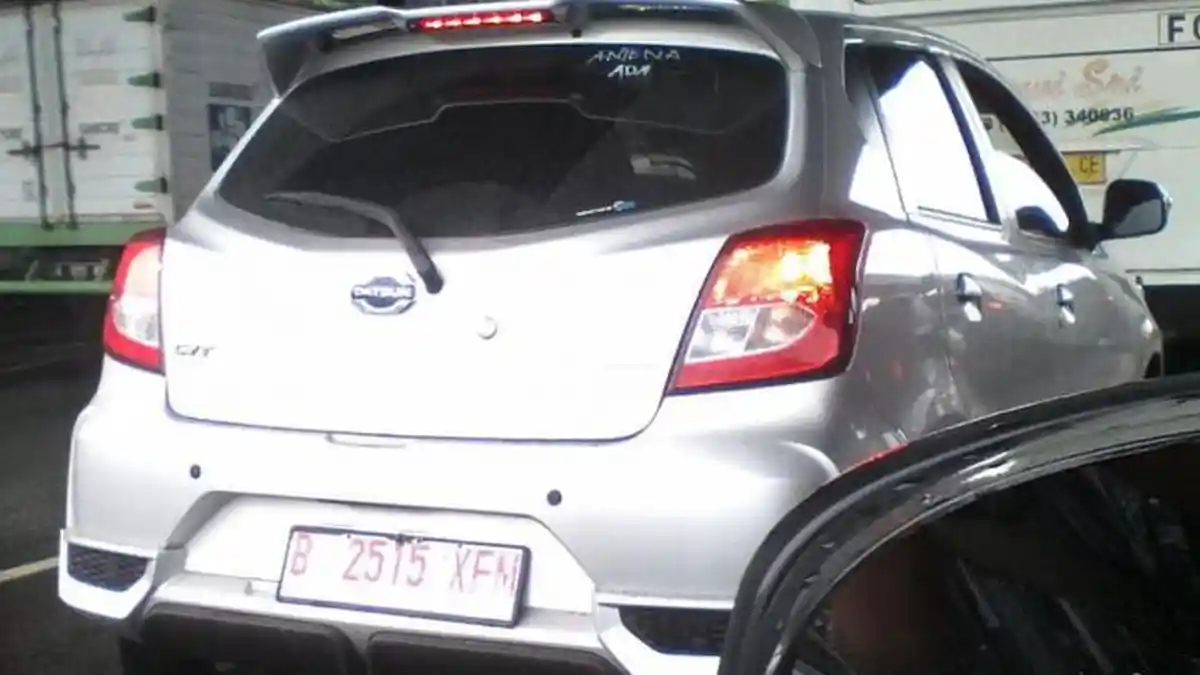 Terciduk, Datsun Go Beremblem CVT Wara-wiri di Jalanan Jakarta