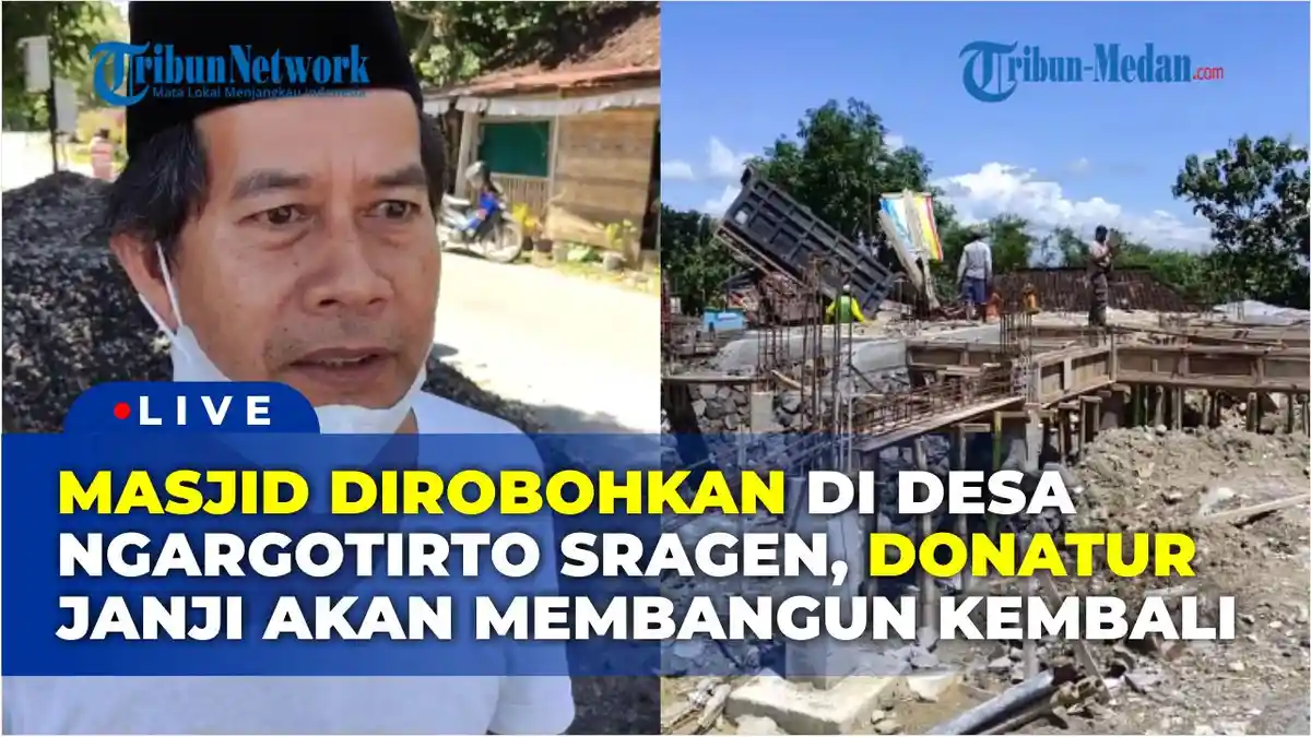 Kabar Terbaru Masjid di Sragen Dirobohkan: Sang Donatur Telepon Pengelola Masjid