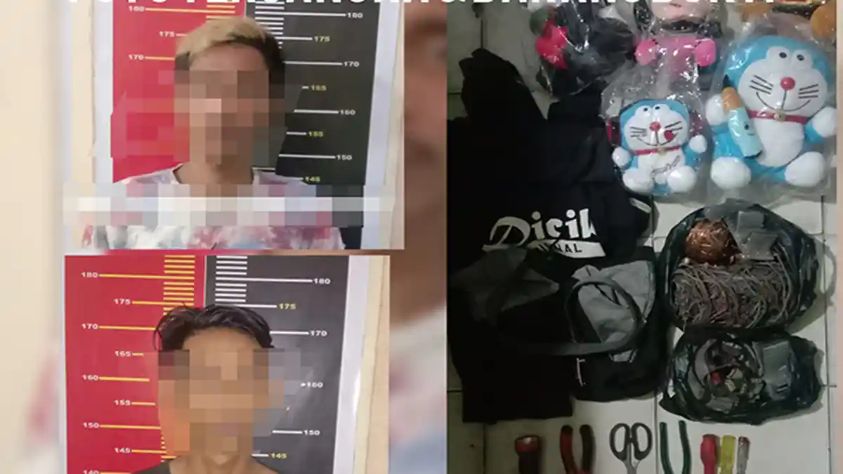 Dua Sekawan Pencuri Barang Elektronik Hingga Boneka di Ruko Kosong Diciduk Polisi