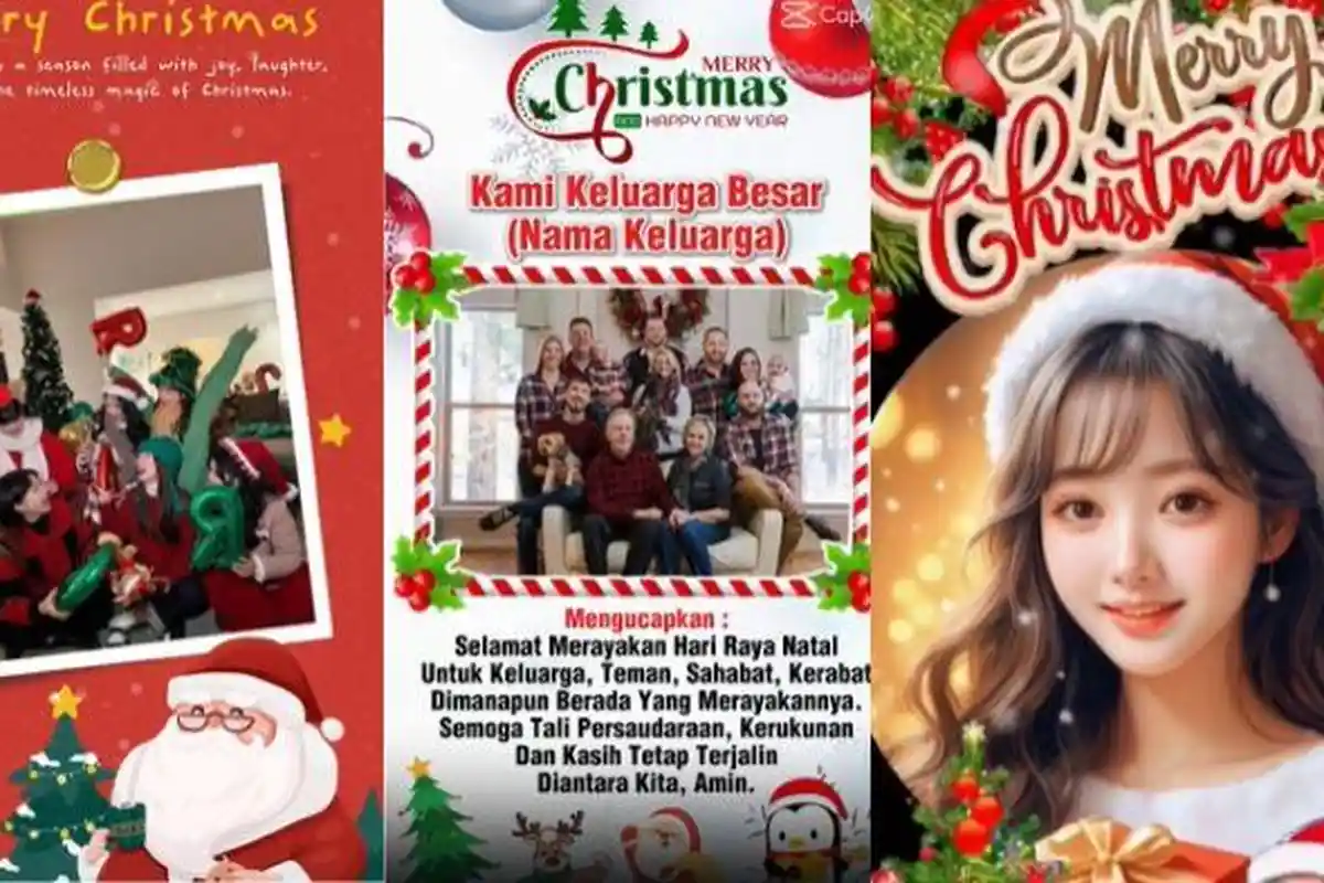 50 Template CapCut untuk Ucapan Hari Natal 2024, Pasang Foto di Twibbon Video dan Share ke IG/WA