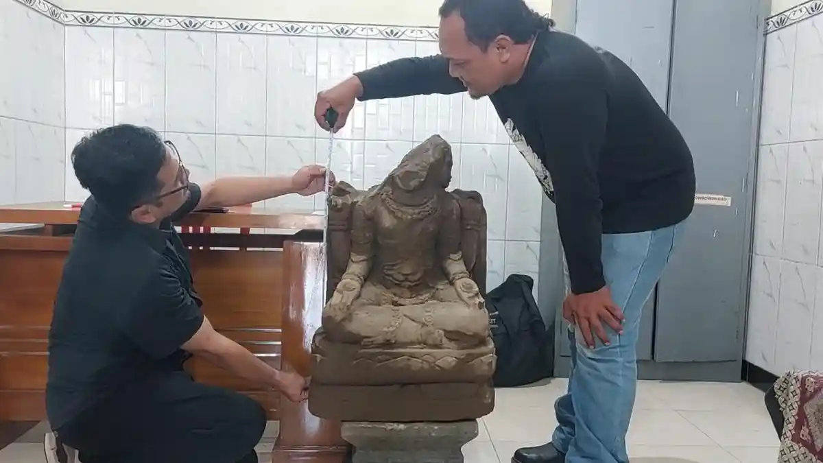 Disparbud Libatkan BPK untuk Identifikasi Temuan Arca Catur Muka di Gurah Kediri