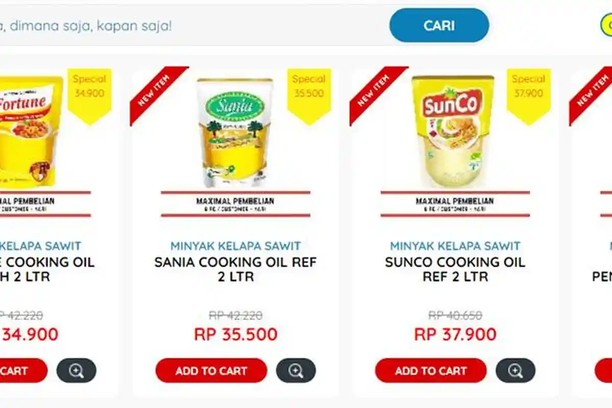 Harga Minyak Goreng di Hypermart Hari Ini Selasa 25 April 2023: Sania dan Tropical 2L Rp 35.900