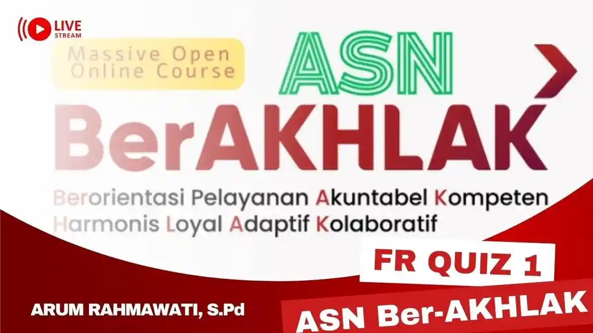 Soal Latihan Evaluasi MOOC Pelatihan Dasar PPPK/ASN Terbaru dan Lengkap Kunci Jawabannya