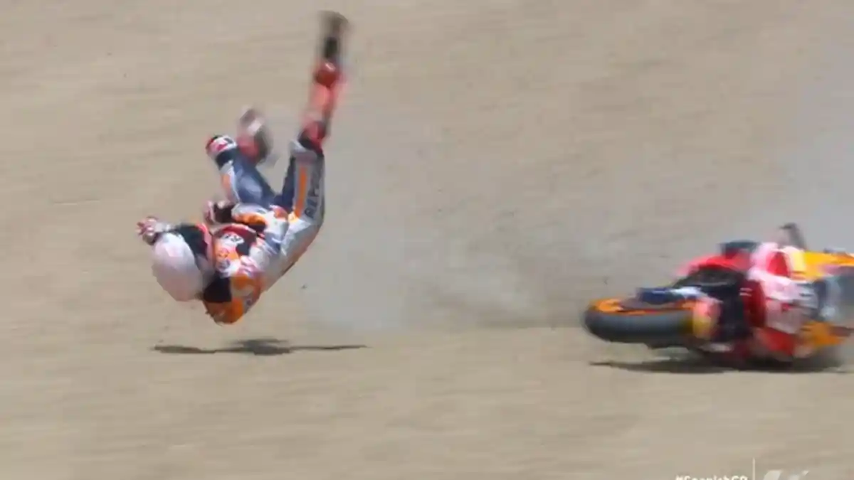 Marc Marquez Crash Jelang Hasil MotoGP Perancis 2021, Race Live Streaming Trans 7