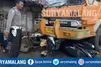 Rem Blong di Jalanan Menurun, Truk Fuso Tabrak Pohon dan Lindas 6 Motor di Pamekasan