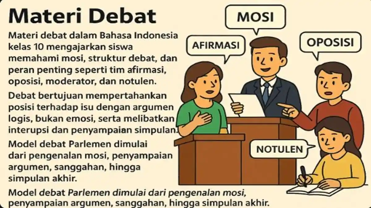 Soal HOTS Debat, Bahasa Indonesia Kelas 10 SMA, Kurikulum Merdeka 2025