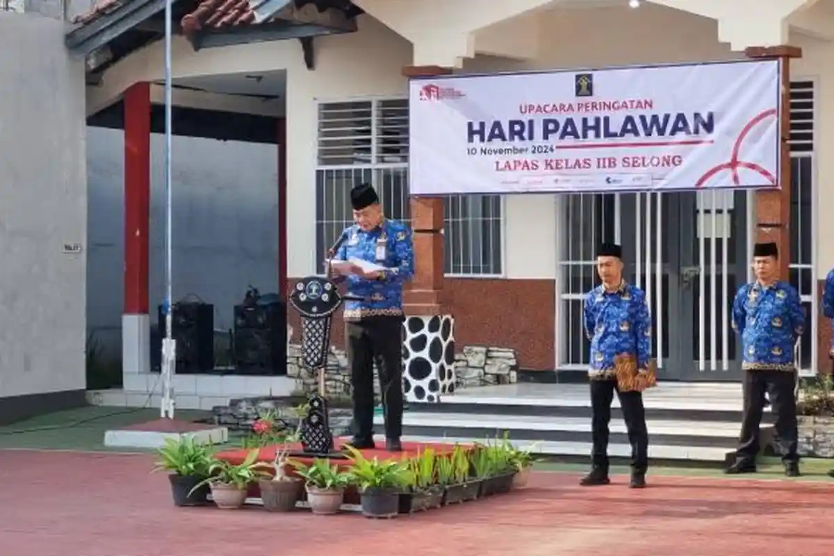 Lapas Selong Gelar Upacara Peringatan Hari Pahlawan 2024