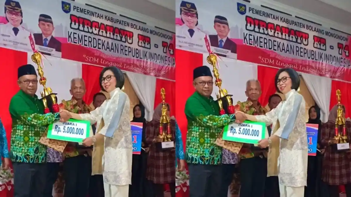 Mardin Bangga Terima Penghargaan Dari Bupati, SMP Poigar Berjaya