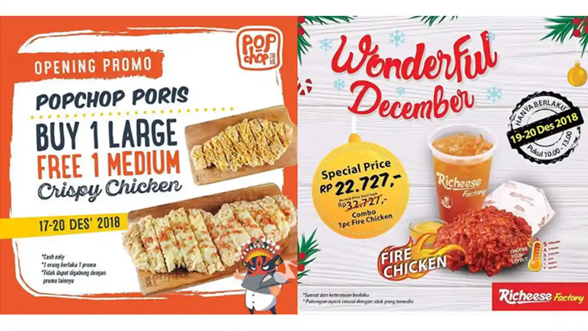 Promo Desember - 4 Gerai Makanan Ini Beri Harga Khusus, Richeese ...