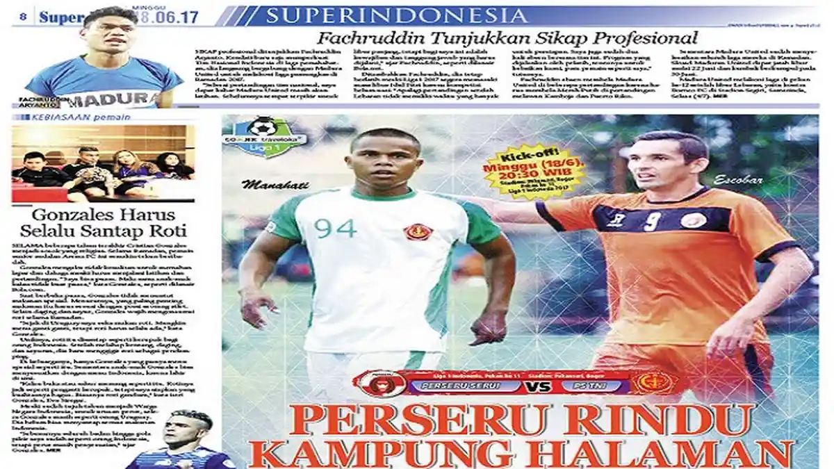 Pemain Perseru Serui Rindu Kampung Halaman