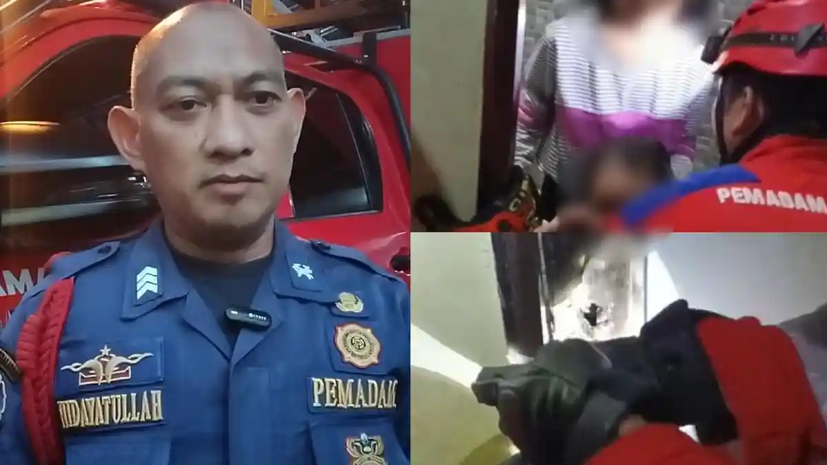 Detik-detik Damkar Makassar Evakuasi 2 Bocah Kakak-Beradik Terjebak dalam Toilet