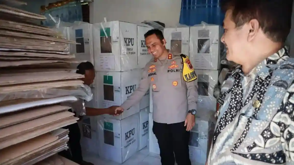 Kapolres Asahan Cek Personel PAM PPK di Kecamatan Meranti