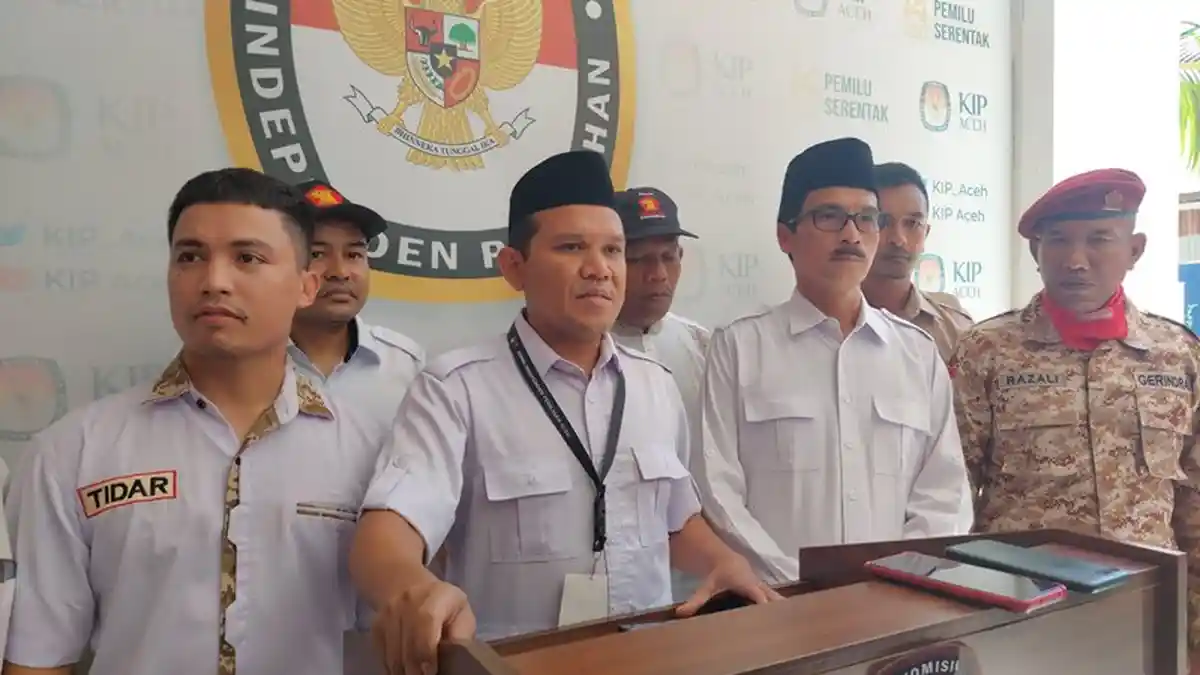 Gerindra Jadi Partai ke-7 yang Daftarkan Balon Anggota DPRA ke KIP Aceh