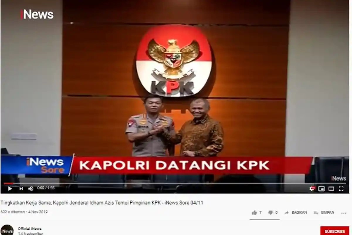 Kapolri Temui Pimpinan KPK Demi Tingkatkan Sinegisitas Dua Lembaga, Komitmen Berantas Korupsi