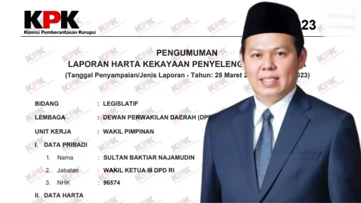 Kekayaan Sultan B Najamudin Ketua DPD RI Periode 2024-2029 yang Pernah Jadi Tukang AC Keliling 