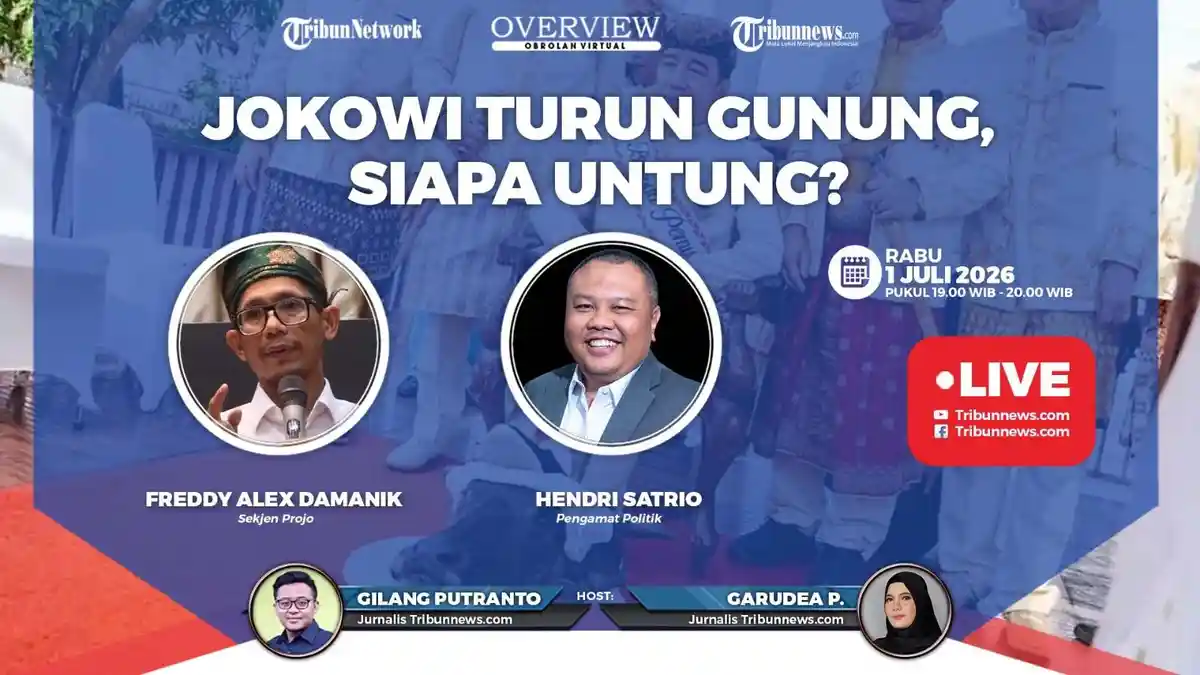Talkshow Overview Edisi 1 Juli 2026: Jokowi Turun Gunung, Siapa Untung? - Tribunnews.com