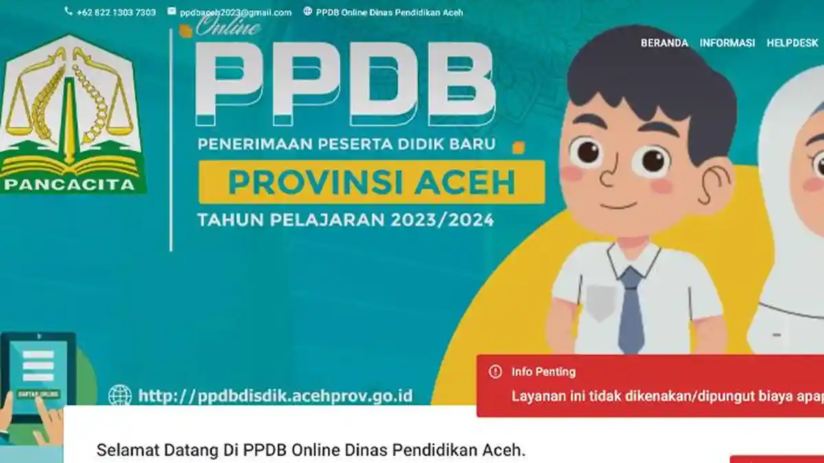 Cara Daftar dan Login Link aceh.demo.spmb.id, SPMB Aceh 2025 Jenjang SD, SMP, SMA, SMK!