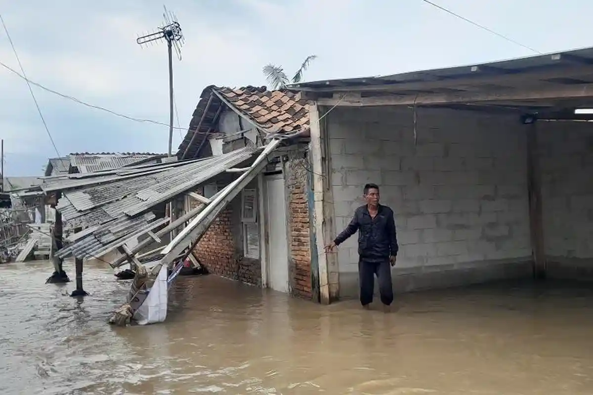 Banjir Besar Imbas Tanggul Jebol Terjang Dua Desa di Kabupaten Bekasi, Ini Upaya BPBD