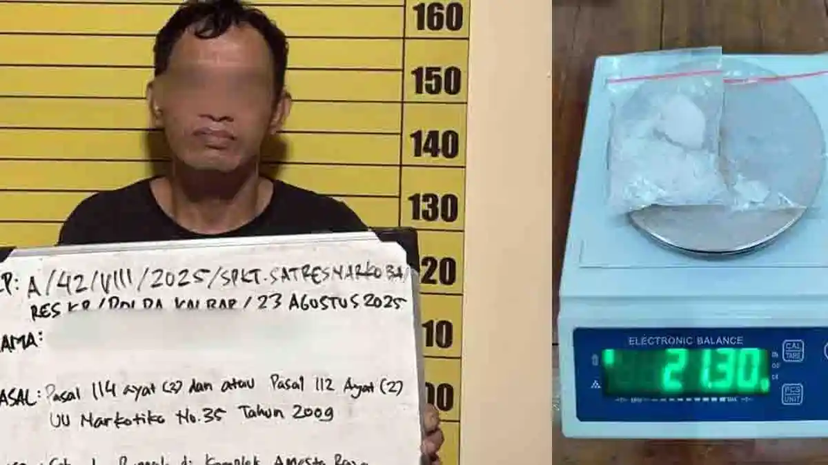Pengedar Narkoba Jaringan Sungai Kakap Ditangkap, Polisi Sita Sabu 21,30 Gram
