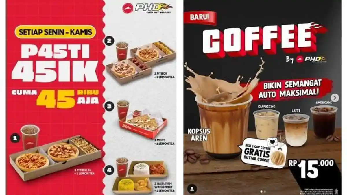 Pasti Irit! Promo Pizza Hut Delivery Hari Ini 22 Januari 2024: 1 Melts Pizza + 1 Lemon Tea Rp45.000