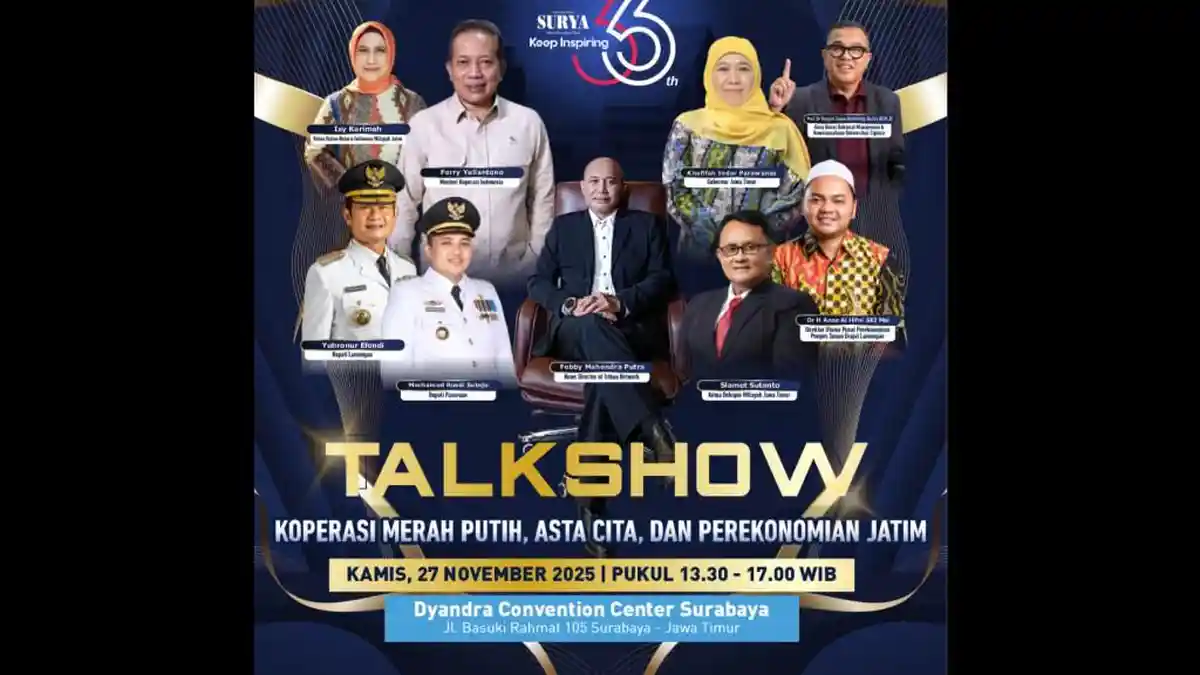 Dihadiri Banyak Tokoh, Harian Surya Gelar Talkshow Koperasi Merah Putih