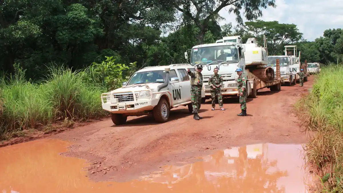 Pasukan Garuda di Afrika Bantu Bangun Camp Batalyon Kongo