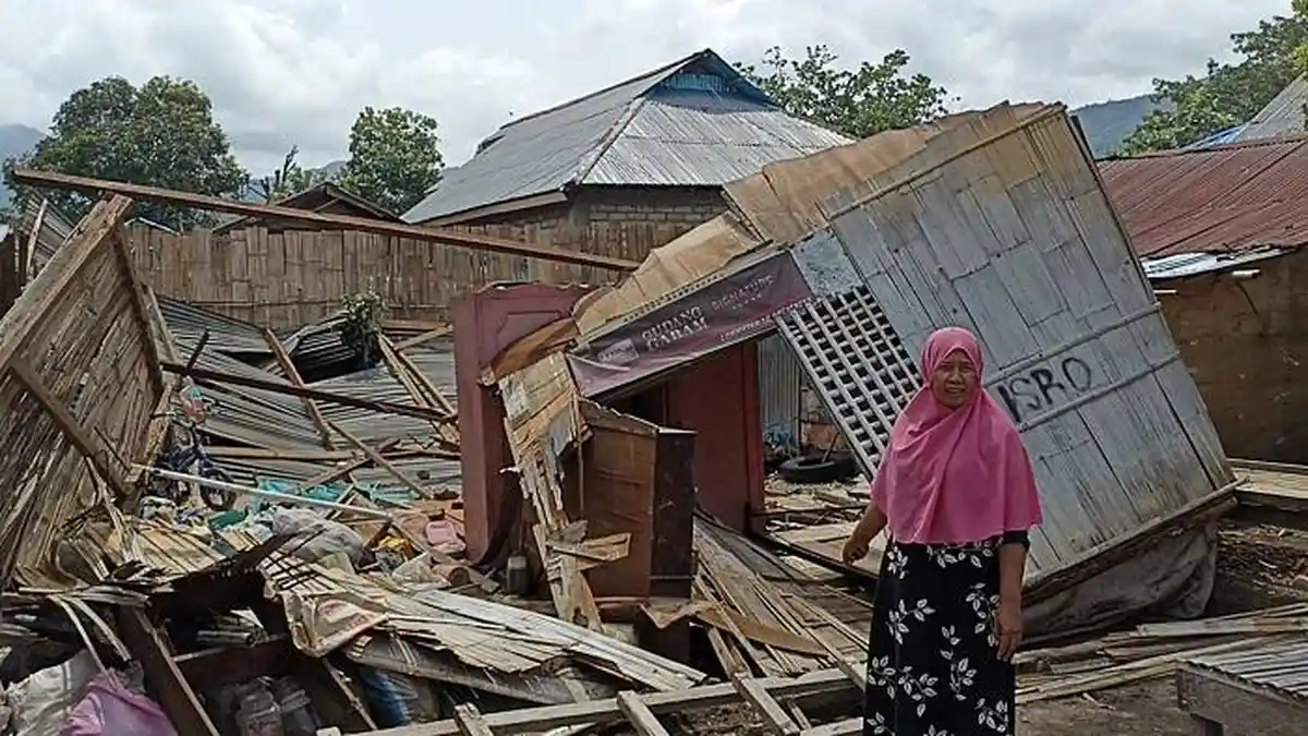 5 Rumah dan 3 Gedung Sekolah di Nangahale Sikka Rusak Diterjang Angin Puting Beliung
