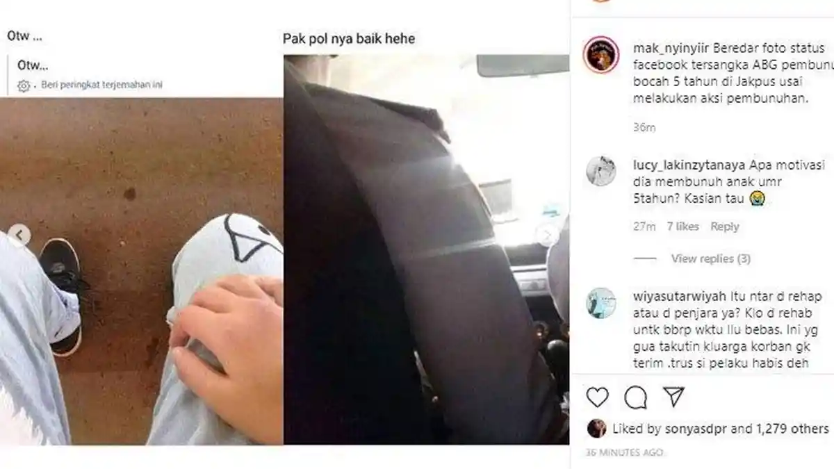 VIRAL Diduga Status Siswi SMP yang Bunuh Bocah 6 Tahun! ‘Pak Polnya Baik Hehe'