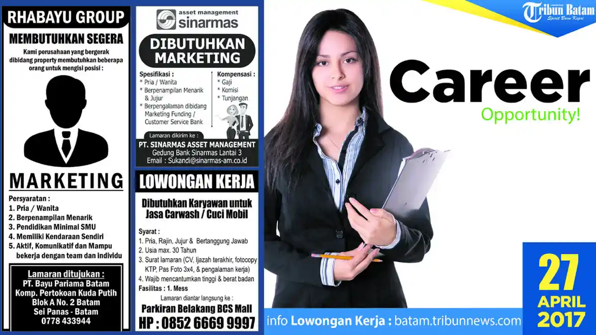 Catat Nih, Tiga Perusahaan Butuh Karyawan. Cek Lowongan Kerja Ini Yaaa