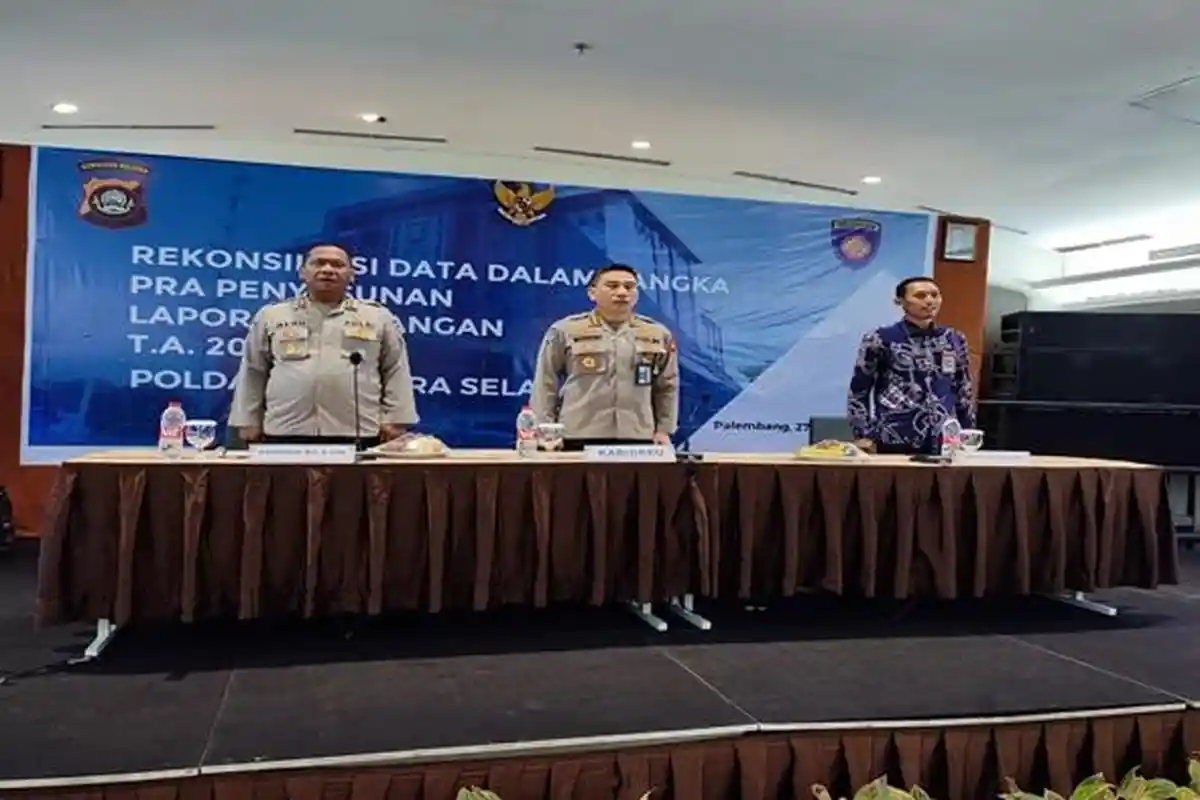 Polda Sumsel Membuka Kegiatan Rekonsiliasi Data Aset dan Keuangan Pra Laporan Akhir 2022