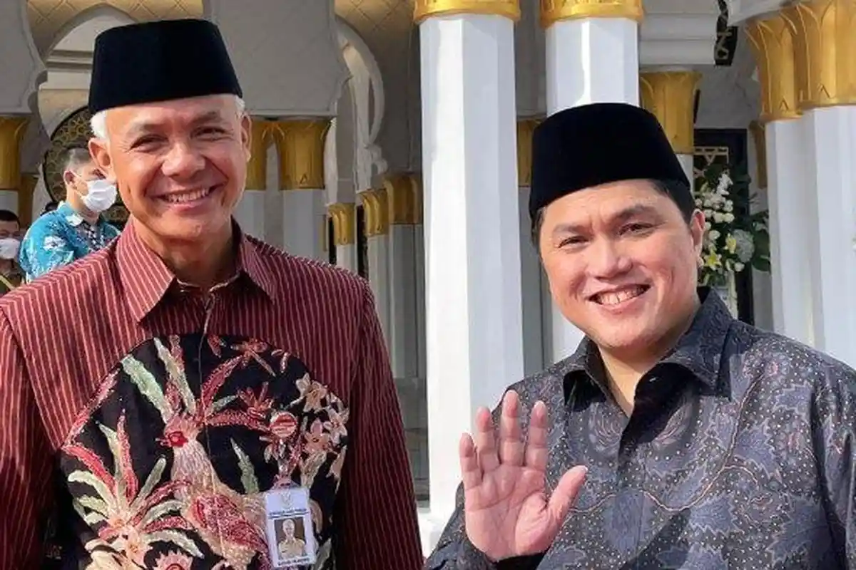 Survei Indikator: Basis Ganjar Pranowo Cenderung Inginkan Erick Thohir sebagai Cawapres