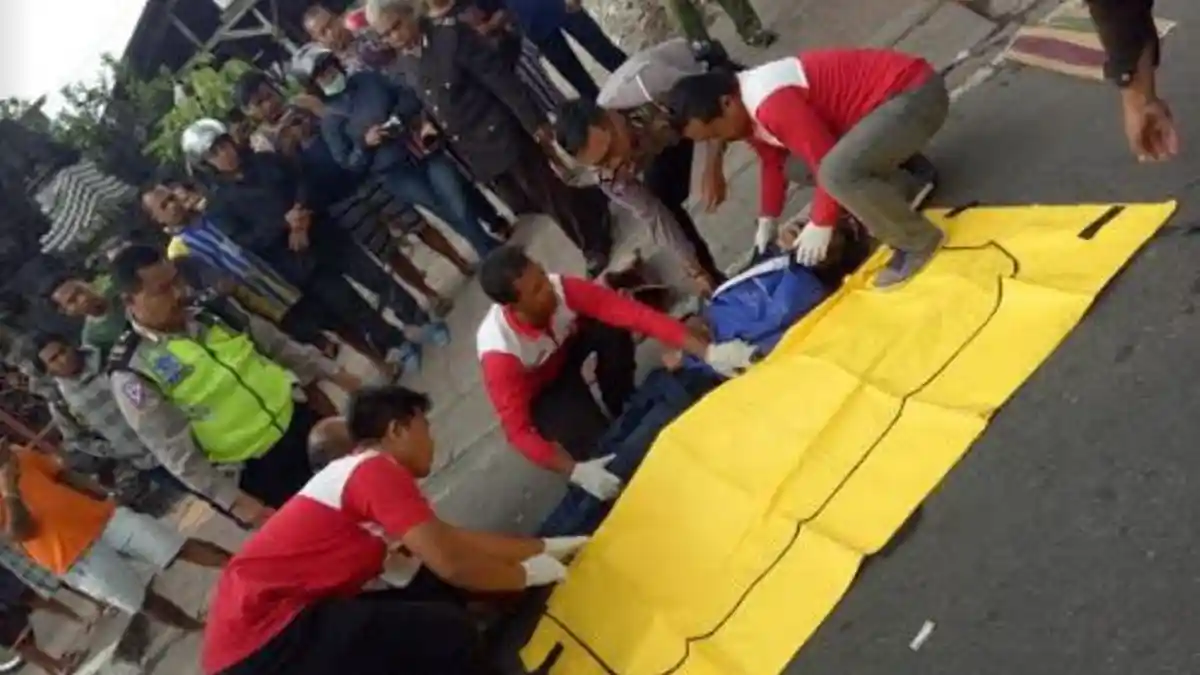 Helm Pecah Membentur Aspal, Jasad Ketut Sudana Tergeletak Jalan, Berawal dari Gagal Nyalip