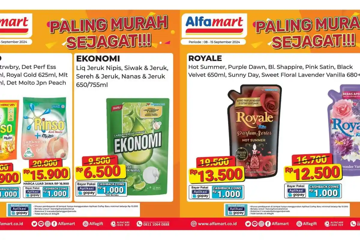 DISKON Besar Alfamart 12-15 September 2024, Indomilk UHT Rp 16.900, Vaseline Rp 21.500