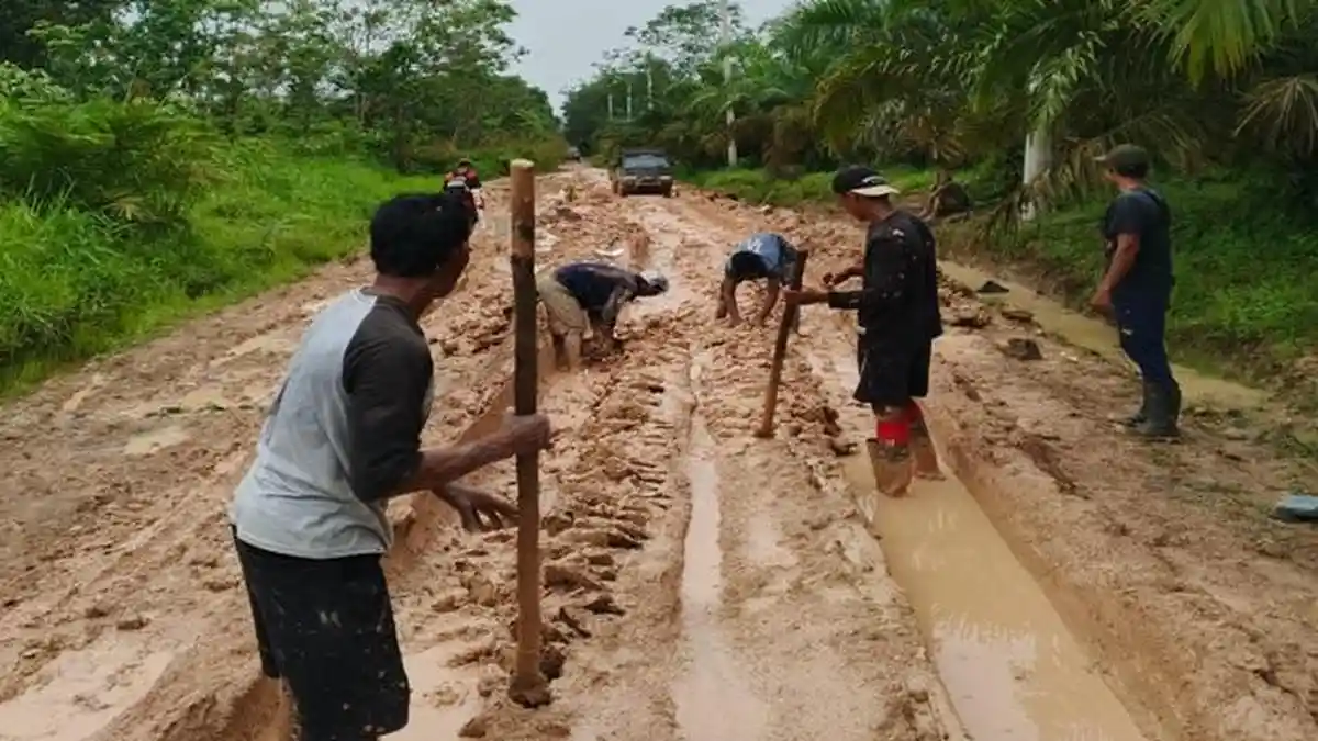 Ketebalan Lumpur 40 CM, Warga di Musi Rawas Terisolasi Tak Bisa Keluar, Hasil Panen Busuk