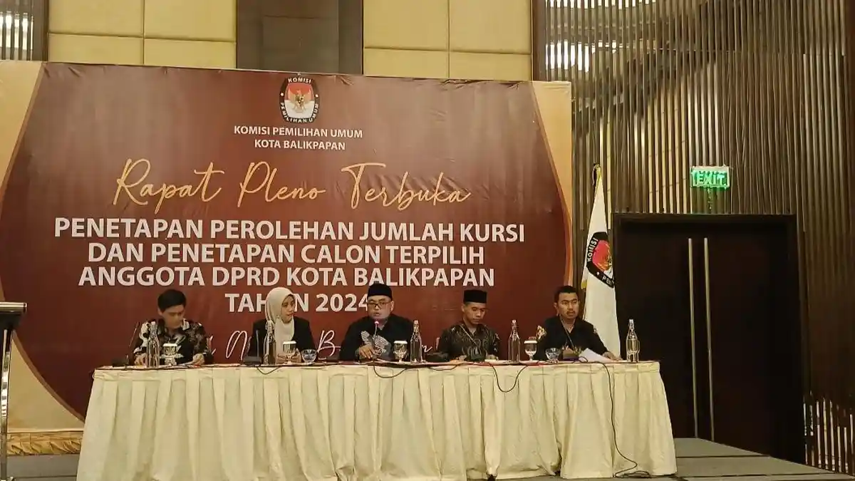 KPU Balikpapan Pleno Terbuka Penetapan Perolehan Kursi dan Anggota DPRD Terpilih Periode 2024-2029