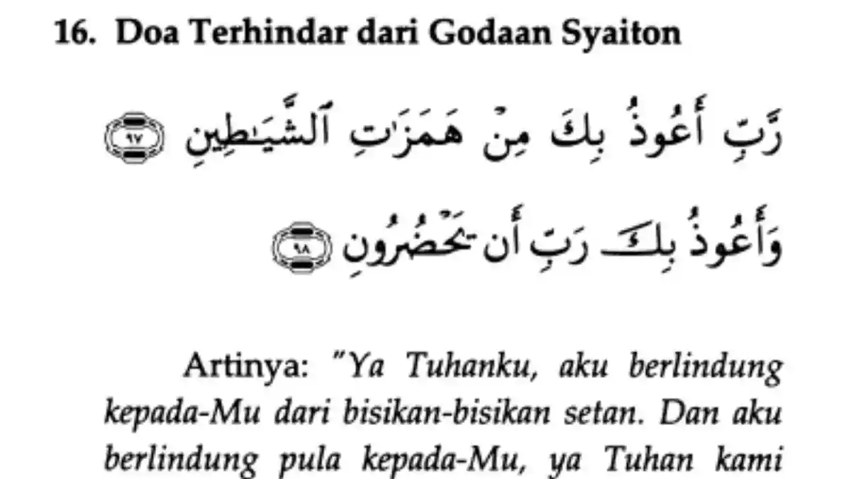 Amalan Doa agar Terhindar dari Bisikan dan Datangnya Setan yang Menyesatkan