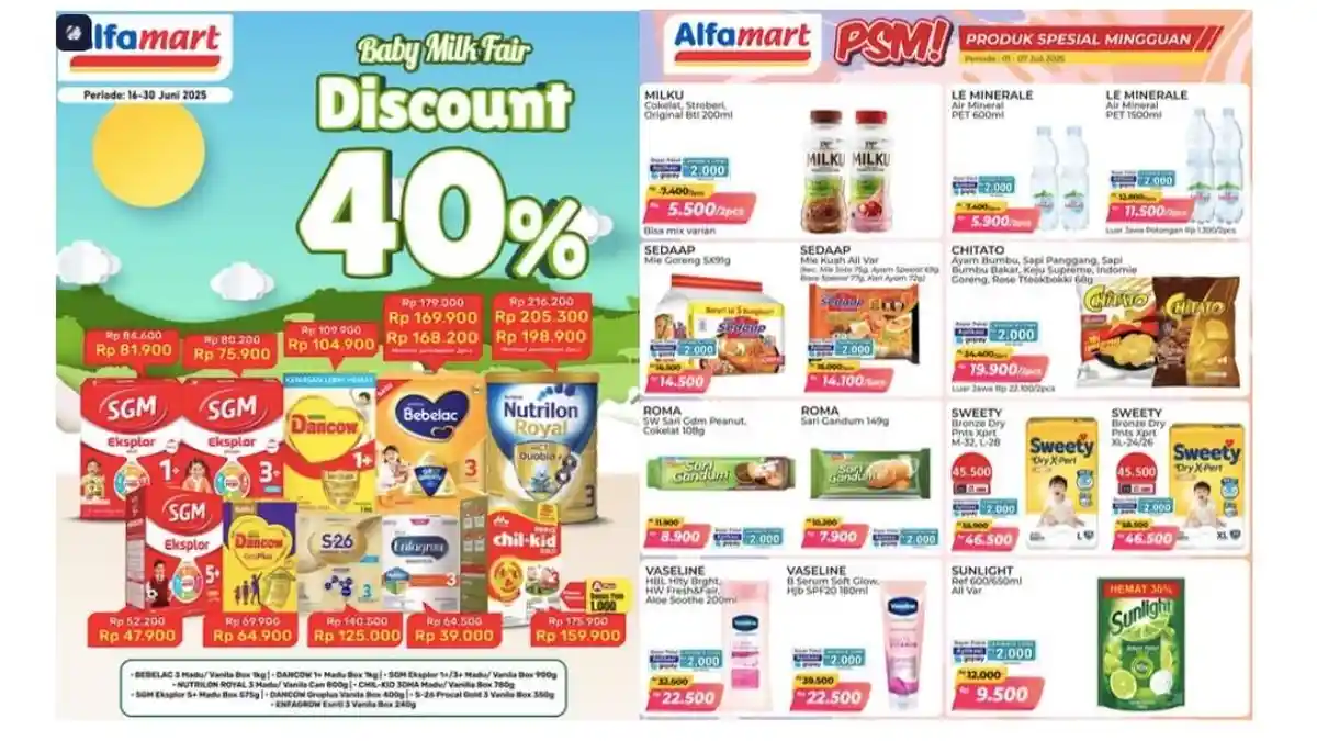 Promo Alfamart Juli, Dapatkan Gratisan hingga Diskon 40 Persen Aneka Susu