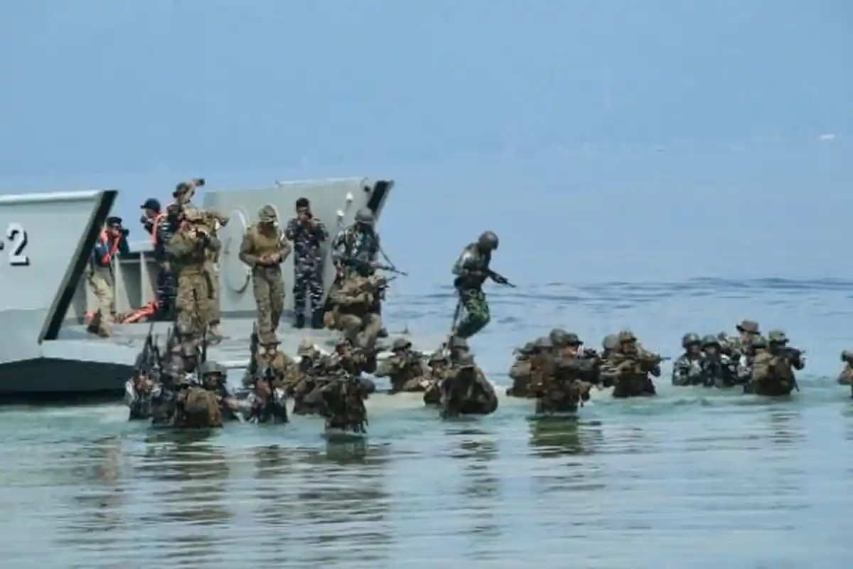 TNI AL Latihan Pertahanan Pantai Bersama US Navy dan USMC di Lampung