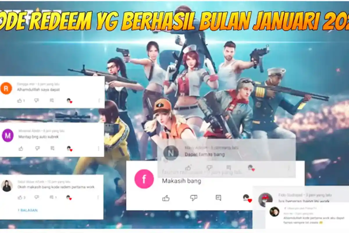 KODE REDEEM FF Hari Ini 30 Januari 2021 dari Garena, Buruan Tukar Kode Redeem Free Fire Terbaru