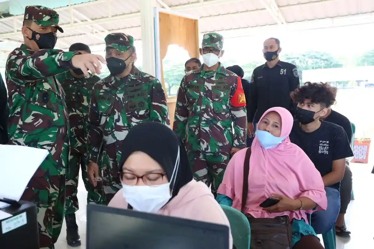 Serbuan Vaksin Covid-19 di Blangpadang, Pangdam IM Janji Tambah Vaksinator untuk Layani Masyarakat