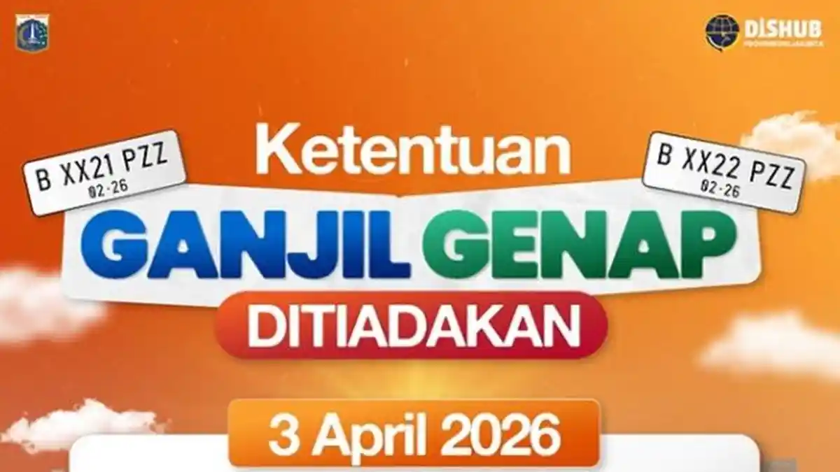 Ganjil Genap di Jakarta Jumat 3 April 2026 Ditiadakan