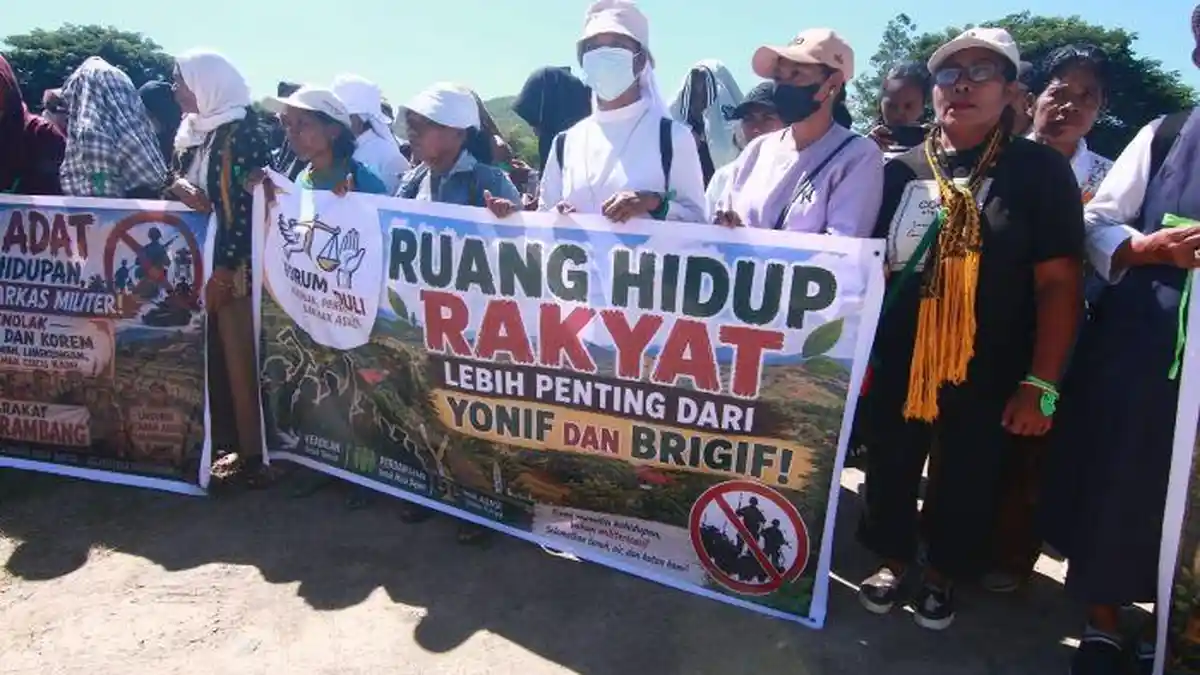 Ratusan Warga Nagekeo Tolak Pembangunan Yonif, Brigif dan Korem